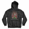 Santa Is Coming Candy Cane Throne Funny Christmas Parody Hoodie