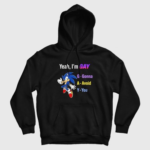 Sonic Yeah I'm Gay Gonna Avoid You Hoodie Sonic Yeah I'm Gay Gonna Avoid You Hoodie