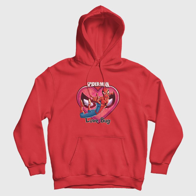 Spider Man Love Bug Valentine Hoodie Spider Man Love Bug Valentine Hoodie