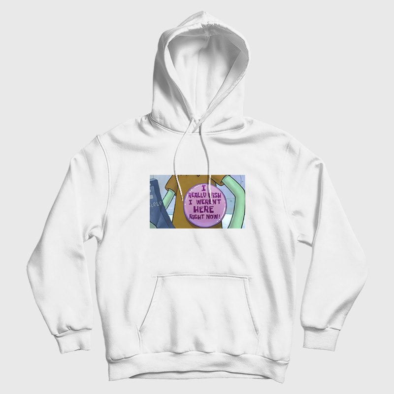 Squidward I Really Wish I Weren't Here Right Now Button Hoodie Squidward I Really Wish I Weren't Here Right Now Button Hoodie