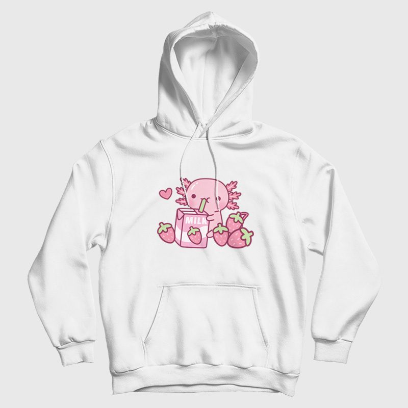 Strawberry Milk Axolotl Hoodie Strawberry Milk Axolotl Hoodie