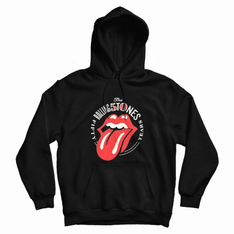The Rolling Stones 50 Years Tongue Hoodie The Rolling Stones 50 Years Tongue Hoodie