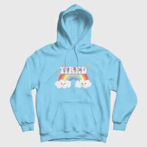 Tired Cute Mental Health Hoodie