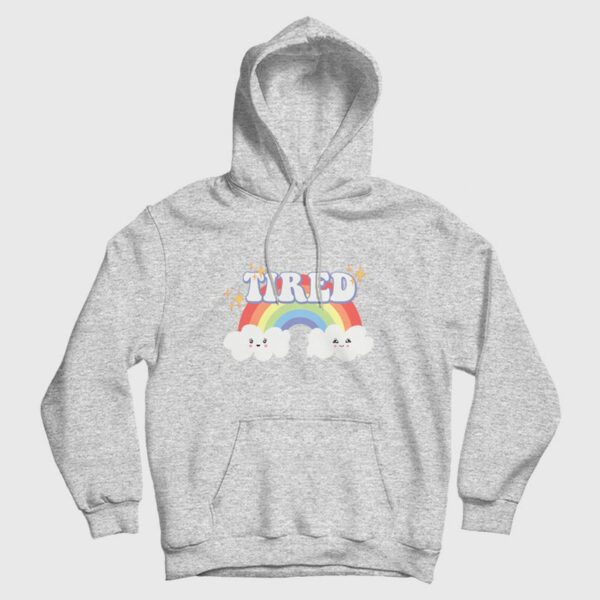 Tired Cute Mental Health Hoodie