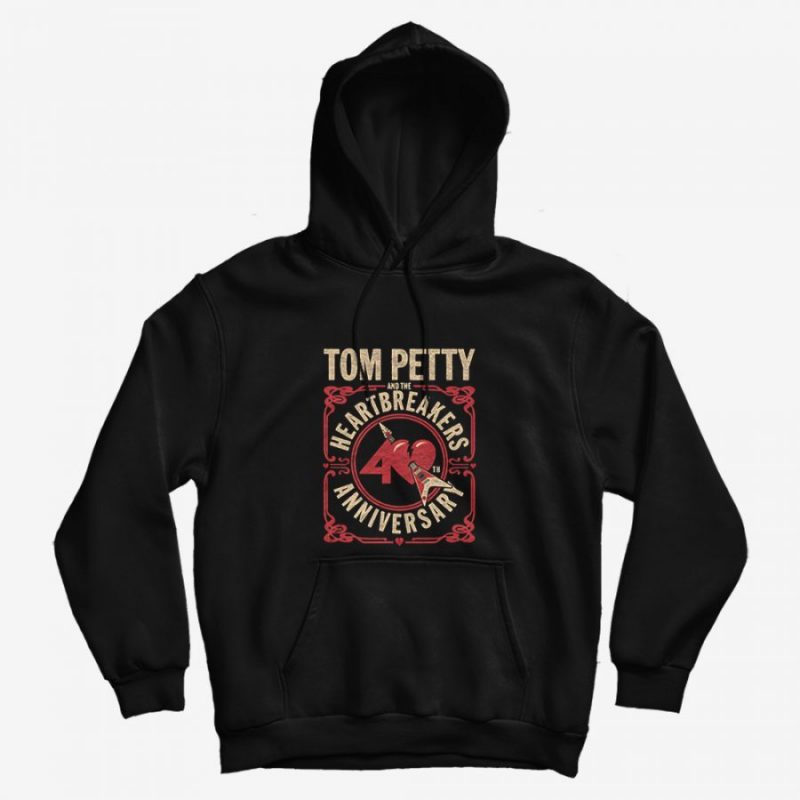 Tom Petty Heartbreakers 40th Anniversary Hoodie Tom Petty Heartbreakers 40th Anniversary Hoodie