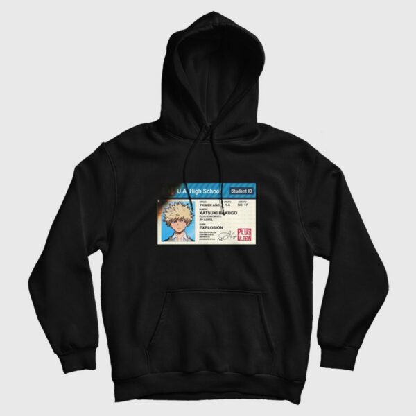 UA Student ID Card My Hero Academia Katsuki Bakugo Hoodie