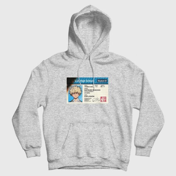 UA Student ID Card My Hero Academia Katsuki Bakugo Hoodie