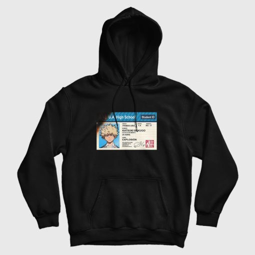 UA Student ID Card My Hero Academia Katsuki Bakugo Hoodie UA Student ID Card My Hero Academia Katsuki Bakugo Hoodie