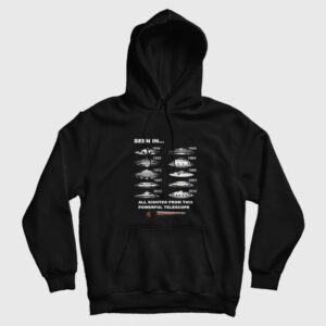 Ufos Seen Through Telescope Funny Marijuana Hoodie