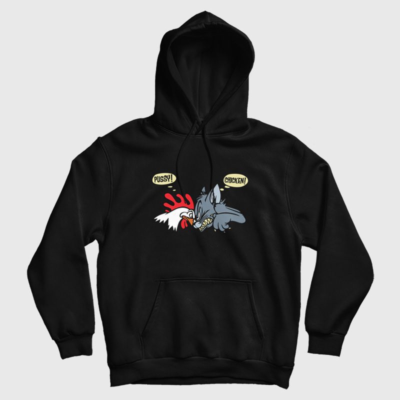 Vintage 1993 No Fear Pussy Chicken Hoodie Vintage 1993 No Fear Pussy Chicken Hoodie