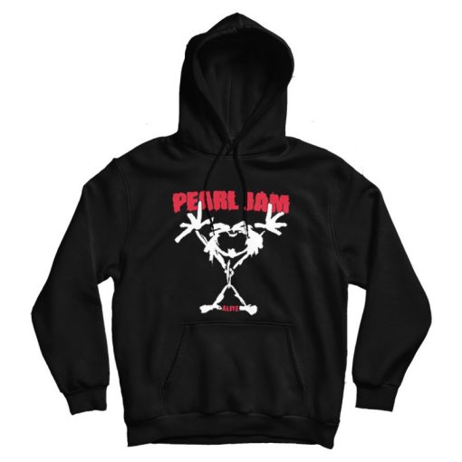 Vintage Pearl Jam Alive Stickman Hoodie Vintage Pearl Jam Alive Stickman Hoodie