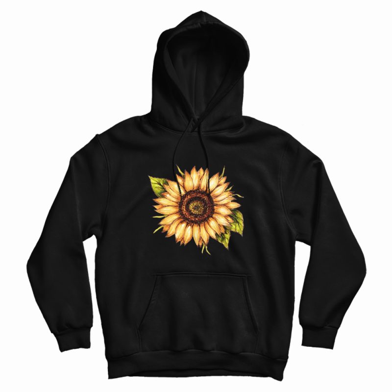 Vintage Sunflower Design Hoodie Vintage Sunflower Design Hoodie