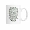 Vintage illustration – Frankenstein monster maze – dark green mug