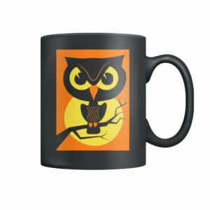 Vintage illustration – Halloween owl mug