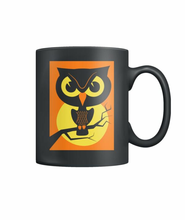 Vintage illustration – Halloween owl mug