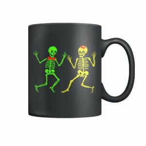 Vintage illustration – dancing skeletons mug