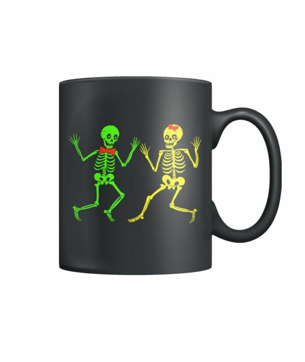 Vintage illustration – dancing skeletons mug