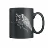 Vintage skeleton with wings mug