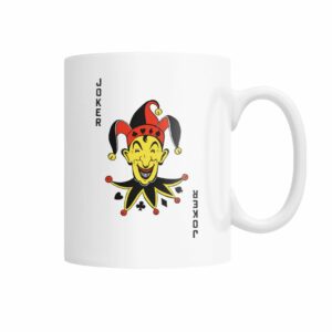 Vintage yellow joker mug