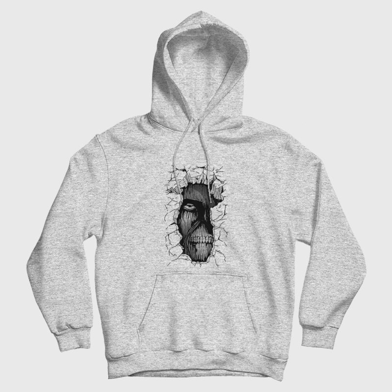 Wall Titan Attack On Titan Anime Hoodie Wall Titan Attack On Titan Anime Hoodie