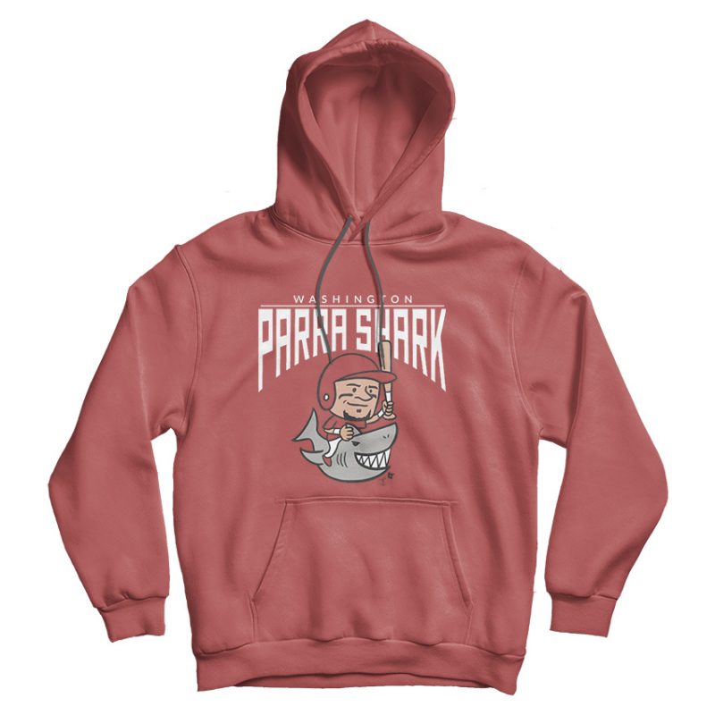 Washington Parra Shark Baseball Poster Hoodie Washington Parra Shark Baseball Poster Hoodie