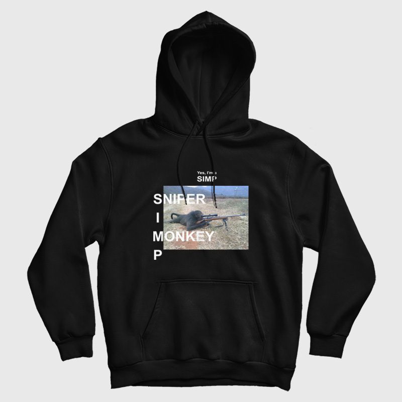 Yes I'm A Simp Sniper Monkey Hoodie Yes I'm A Simp Sniper Monkey Hoodie