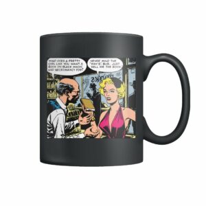 horror comic pop-art book on black magic mug