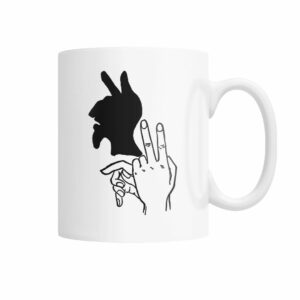 vintage art – devil hand shadow mug