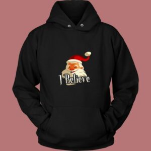 I Believe Santa Christmas 80s Hoodie
