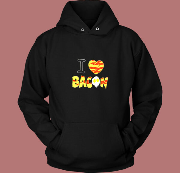 I Heart (Love) Bacon Vintage Hoodie