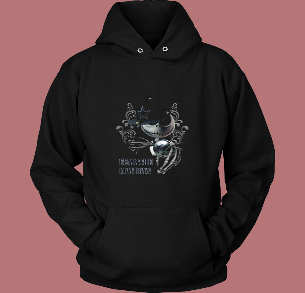 Jack Skellington Fear Cowboys Halloween Vintage Hoodie Jack Skellington Fear Cowboys Halloween Vintage Hoodie