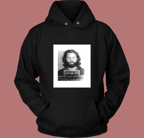 Jim Morrison Mugshot Vintage Hoodie
