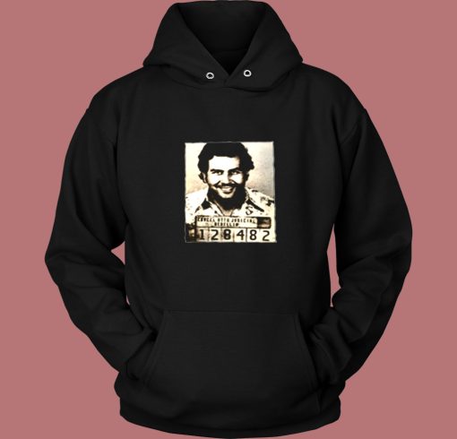 King Size Pablo Escobar Mugshot Vintage Hoodie King Size Pablo Escobar Mugshot Vintage Hoodie