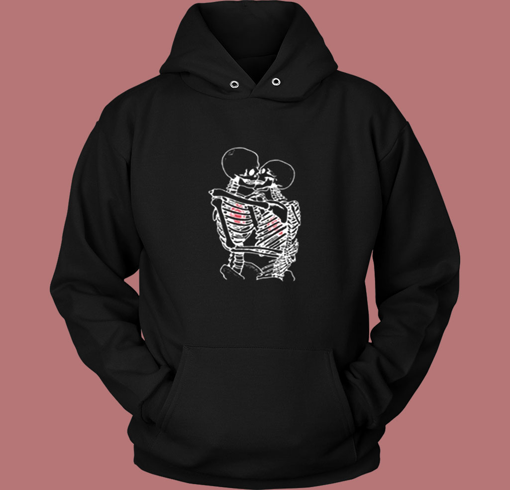 Kissing Skeleton Tarot Vintage Hoodie Kissing Skeleton Tarot Vintage Hoodie