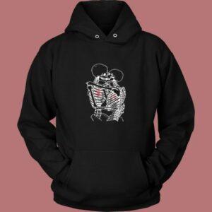 Kissing Skeleton Tarot Vintage Hoodie