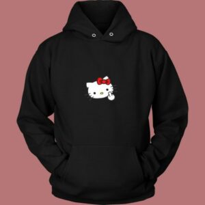 Kitty Middle Finger Funny Vintage Hoodie