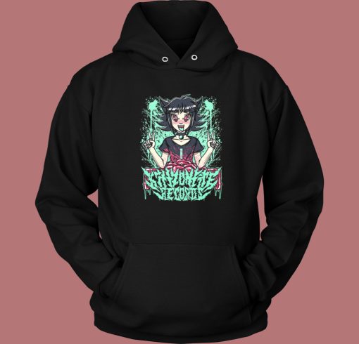 Kitty On Fire Records Hoodie Style Kitty On Fire Records Hoodie Style