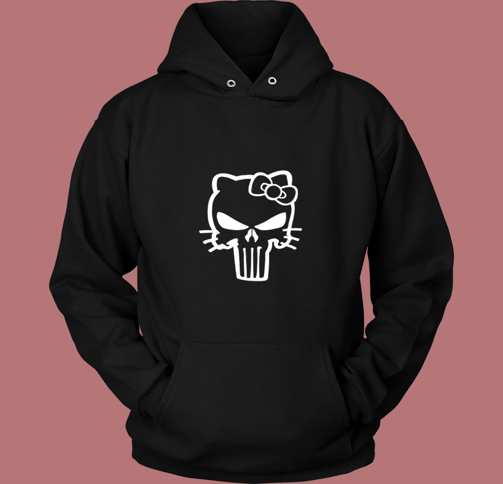 Kitty Punisher Skull Parody Vintage Hoodie Kitty Punisher Skull Parody Vintage Hoodie