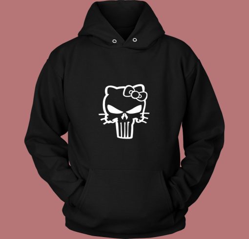 Kitty Punisher Skull Parody Vintage Hoodie Kitty Punisher Skull Parody Vintage Hoodie