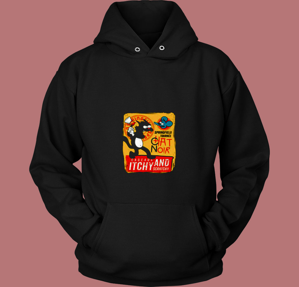 Le Chat Noir Cat Itchy Andscratchy Show 80s Hoodie Le Chat Noir Cat Itchy Andscratchy Show 80s Hoodie