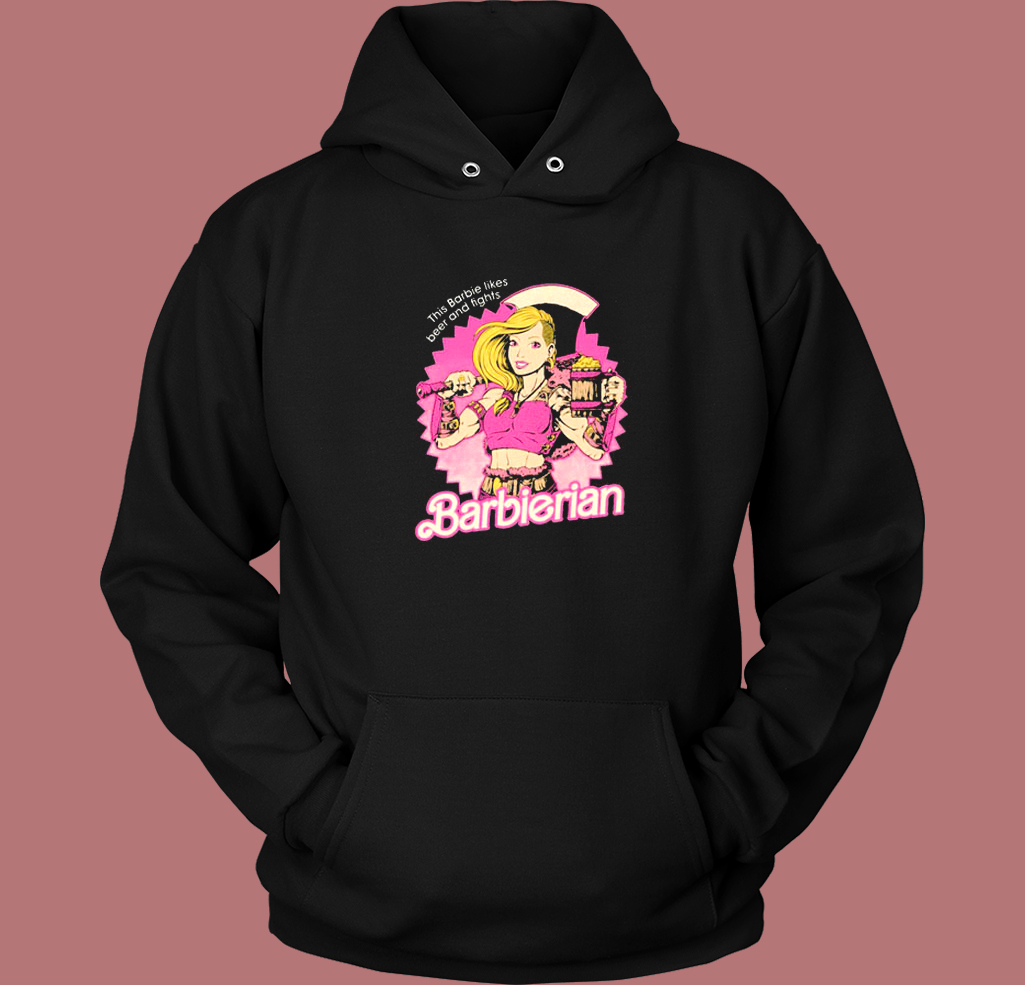 Likes Beer And Fights Barbierian Hoodie Style Likes Beer And Fights Barbierian Hoodie Style