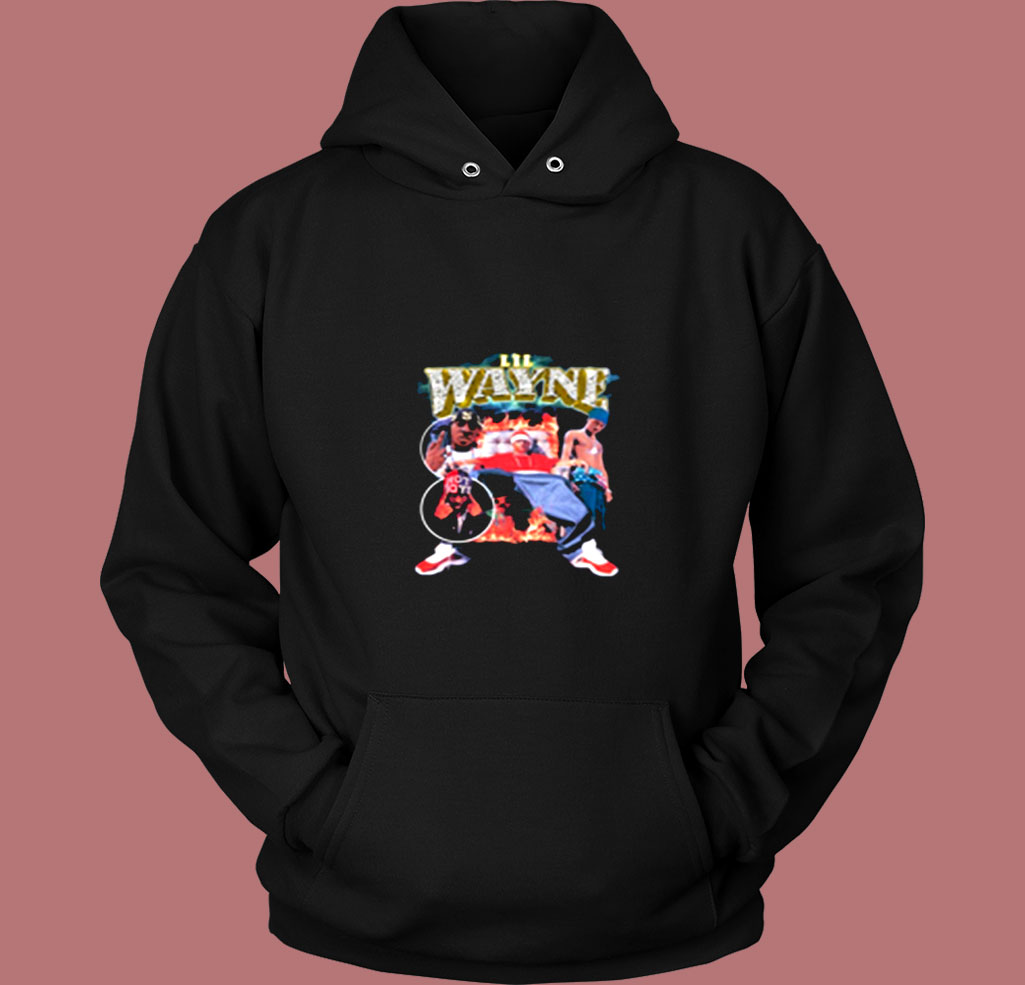 Lil Wayne Vintage Inspired 90's Rap Vintage Hoodie Lil Wayne Vintage Inspired 90's Rap Vintage Hoodie