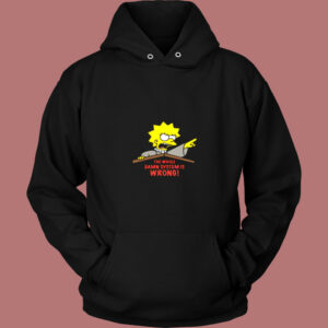 Lisa Simpson The System Is Wrong Vintage Hoodie