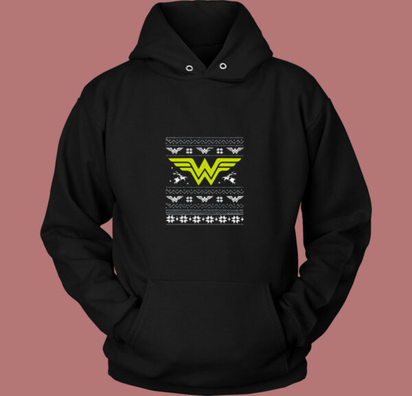 Logo Wonder Woman Christmas 80s Hoodie