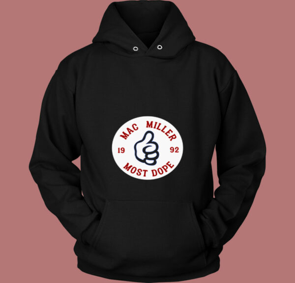 Mac Miller Most Dope Circle Logo 80s Hoodie