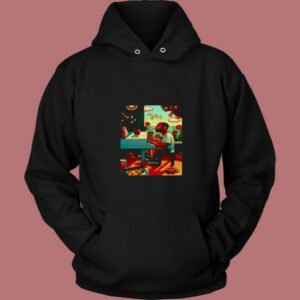 Mac Miller Piano Cartooon Cool 80s Hoodie
