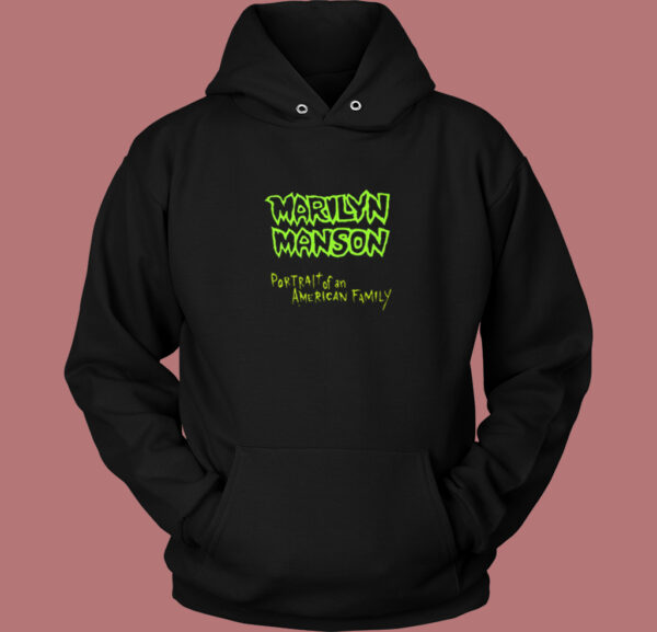 Marilyn Manson Portrait Logo Hoodie Style