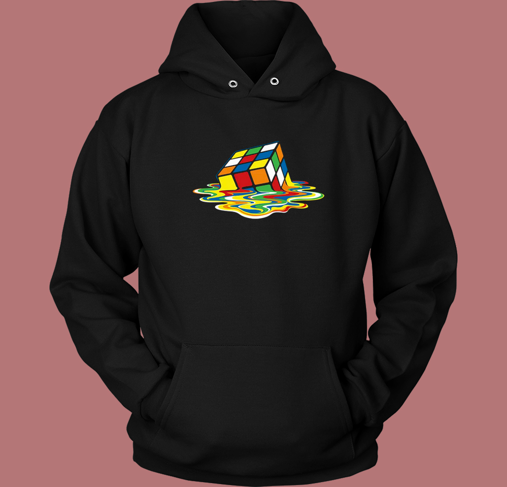 Melting Rubik Cube Funny Hoodie Style Melting Rubik Cube Funny Hoodie Style