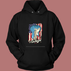 Merican Flag Vintage Guitars Vintage Hoodie