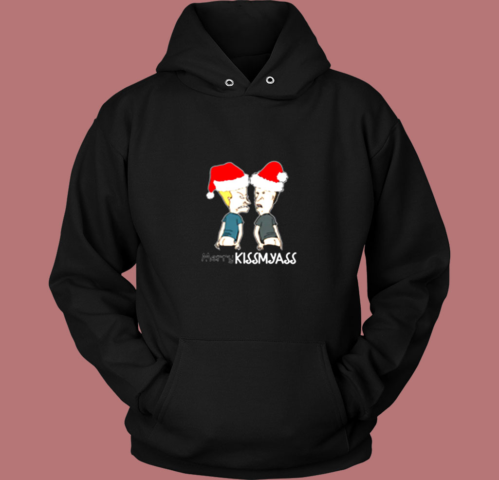 Merry Kissmyass Kiss My Ass Beavis And Butt Head Christmas Vintage Hoodie Merry Kissmyass Kiss My Ass Beavis And Butt Head Christmas Vintage Hoodie